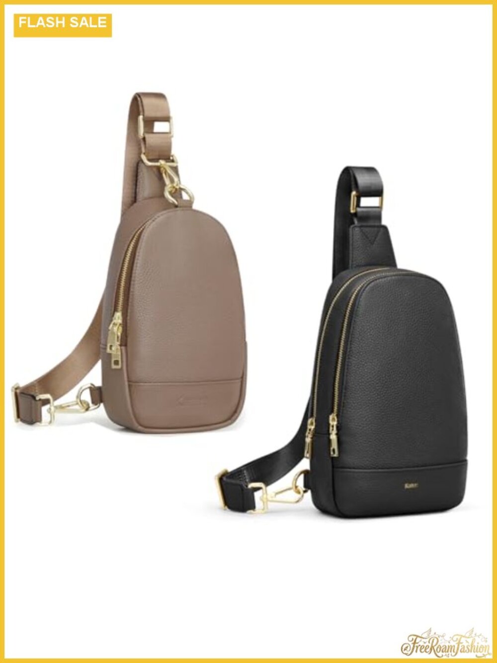 Top Grain Pebbled Cowhide Leather Crossbody Sling RFID Fanny Pack for Women